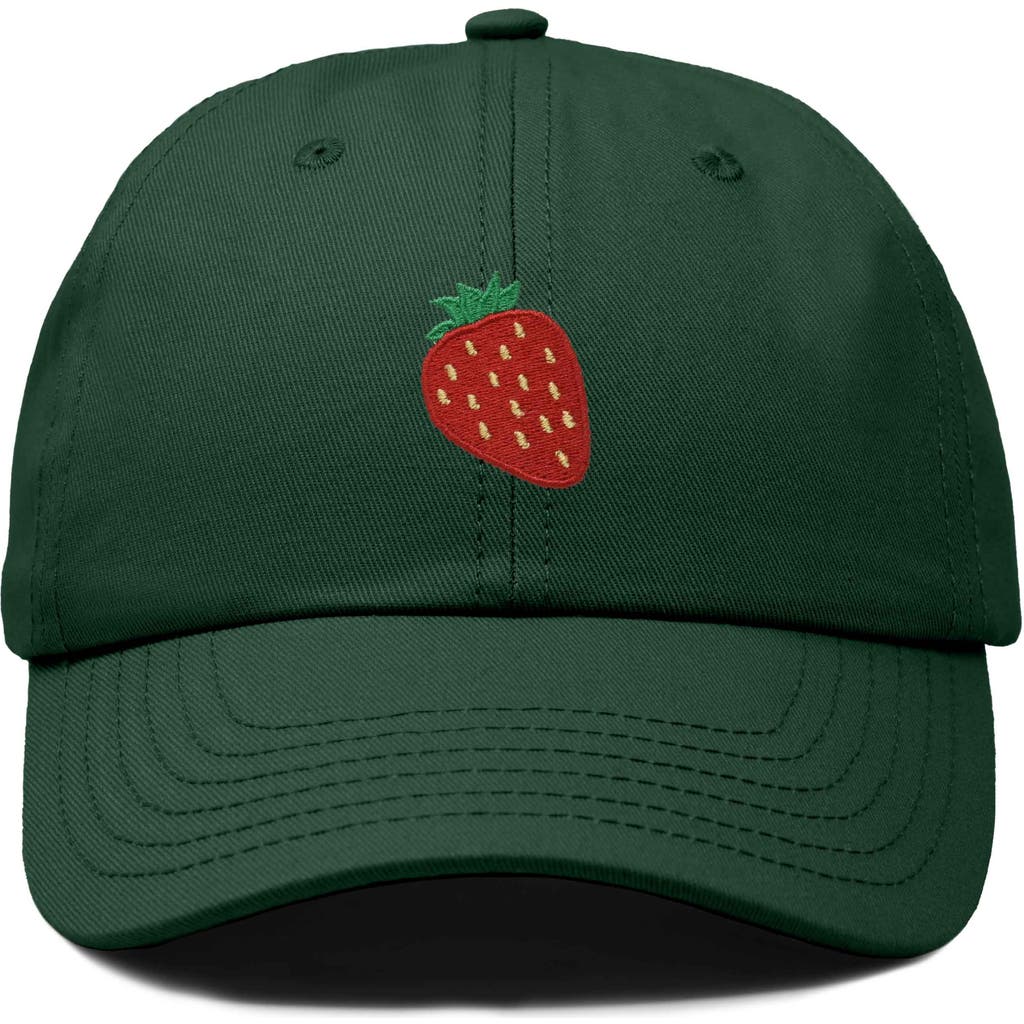 Dalix Strawberry Hat In Dark Green