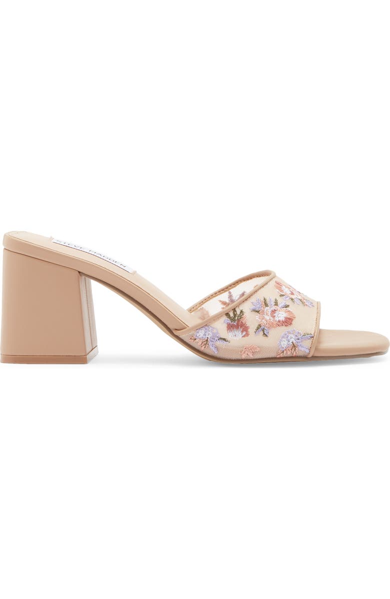 Steve Madden Claudiah Floral Embroidered Slide Sandal, Alternate, color,