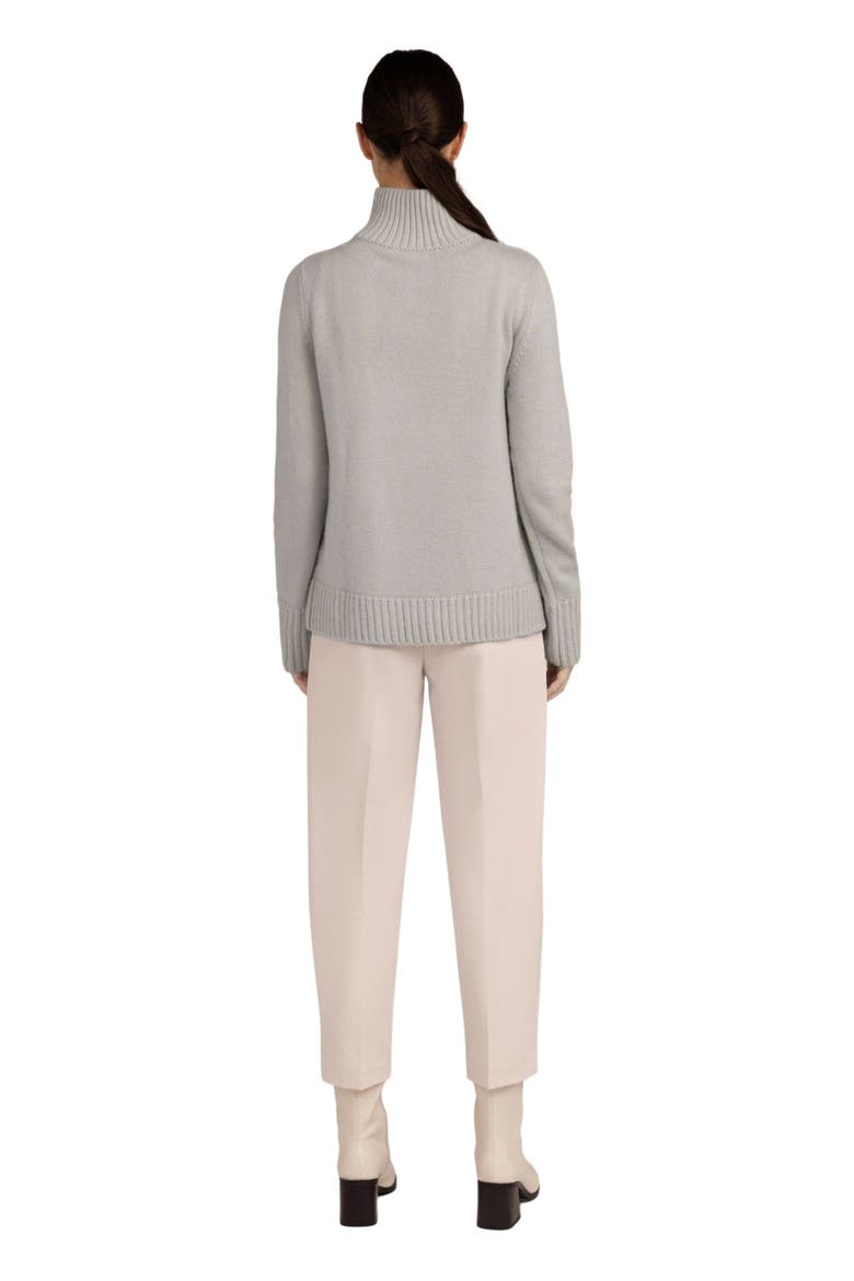 Cut-Out Cashmere Turtleneck, Alternate, color, chateau gray