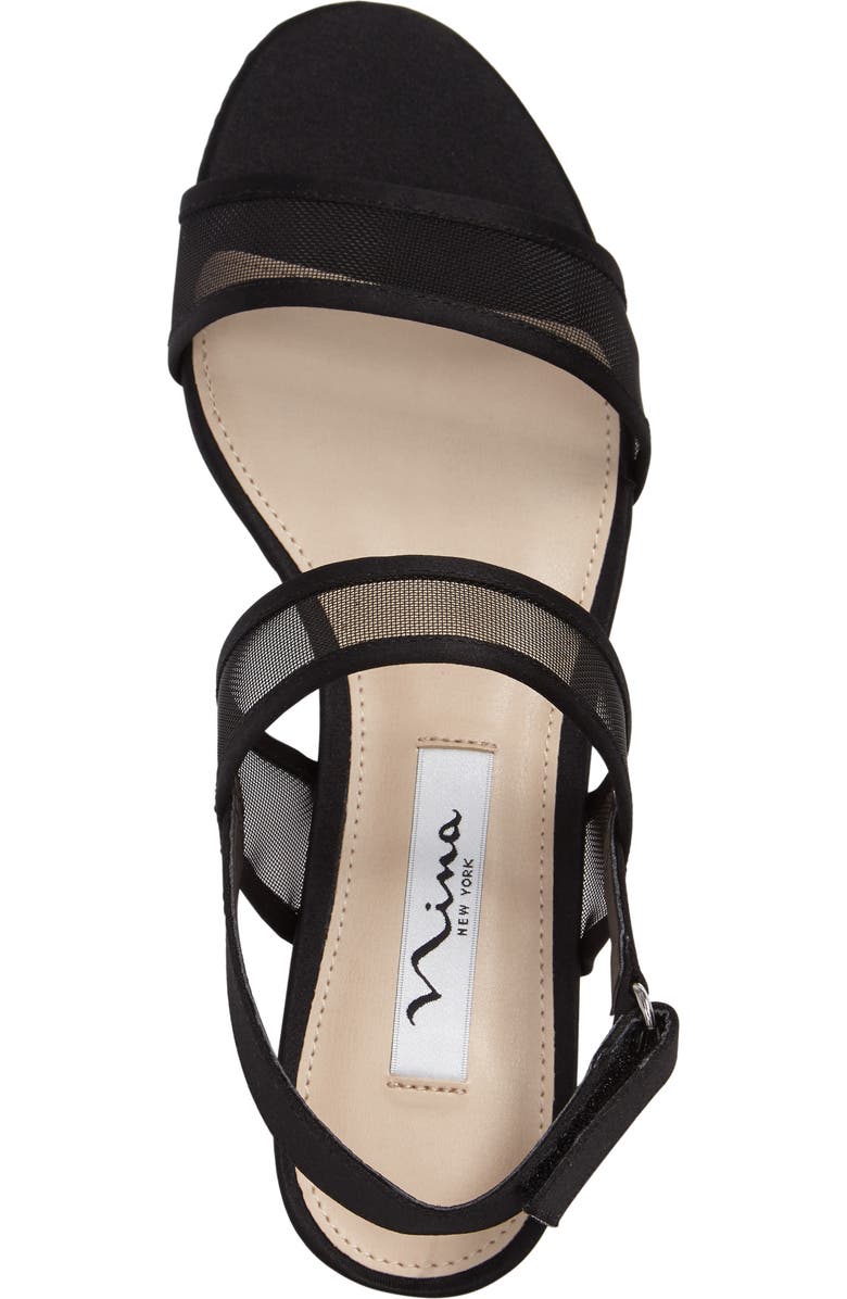 Nina Ganice Mesh Strap Sandal, Alternate, color,