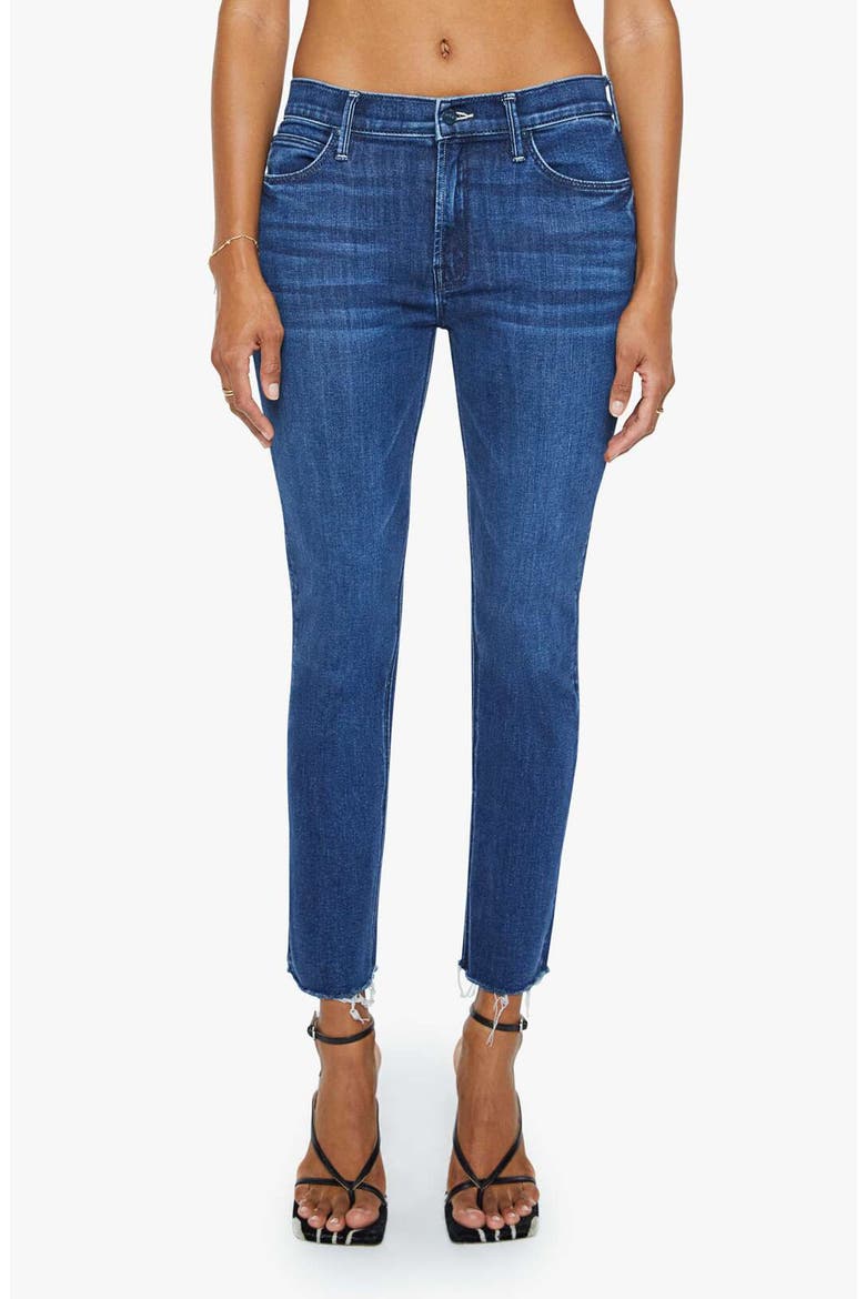 The Dazzler Mid Rise Ankle Fray Jeans, Main, color, FANCY MEETING YOU HERE