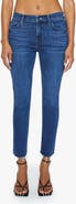 MOTHER The Dazzler Mid Rise Ankle Fray Jeans