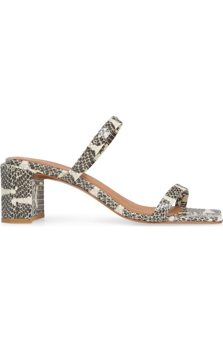 By Far Tanya Snake Embossed Strappy Square Toe Sandal, Alternate, color,