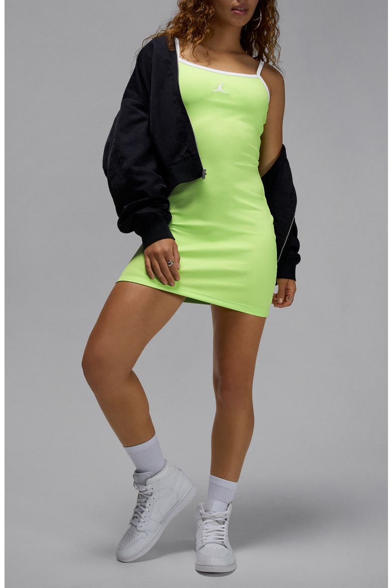 Slim Minidress, Main, color, KEY LIME/ WHITE/ WHITE