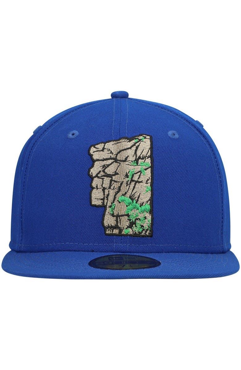 New Era Men's New Era Blue New Hampshire Fisher Cats Authentic Collection Team Alternate 59FIFTY Fitted Hat, Alternate, color, 