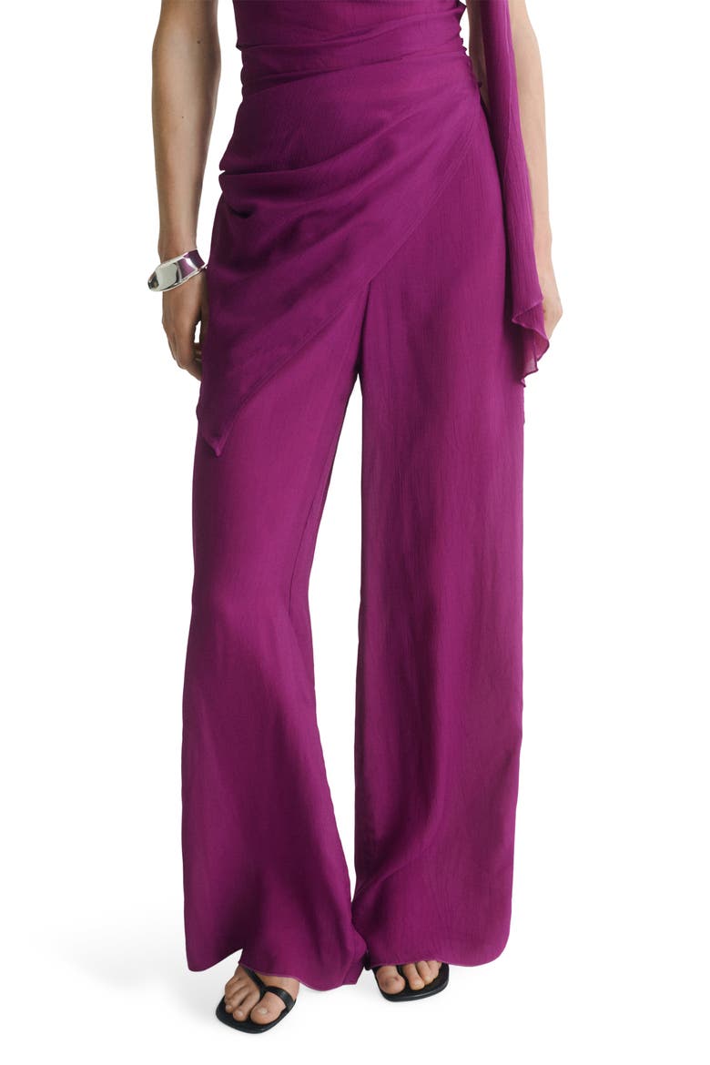 Satin Straight Leg pants, Main, color, PURPLE
