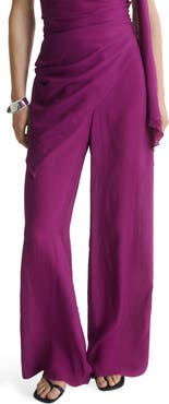 MANGO Satin Straight Leg pants