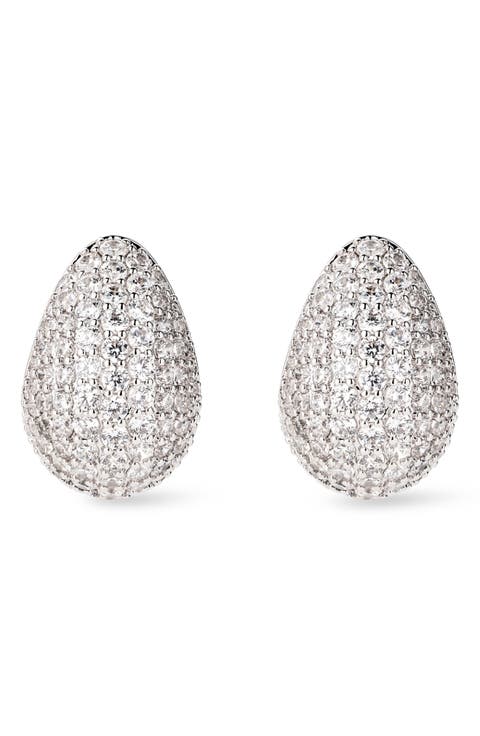 Adler Pavé Chunky Hoop Earrings