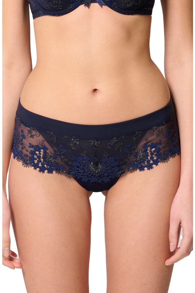Wish Embroidered Boyshorts, Main, color, SAPHIRE