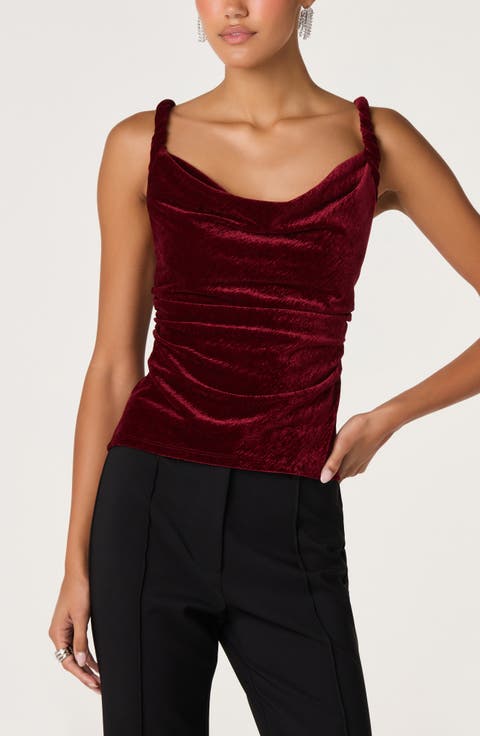 Berlyn Cowl Neck Velvet Camisole