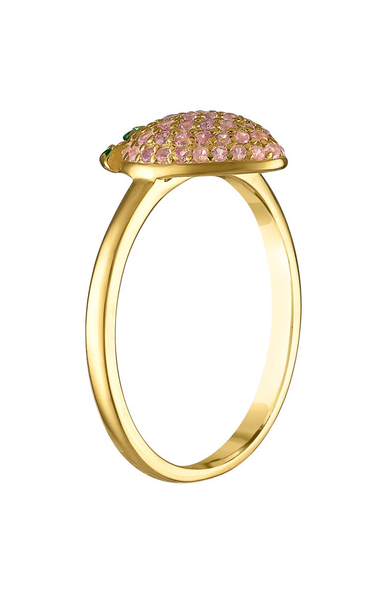 FZN Cubic Zirconia Strawberry Ring, Alternate, color, Gold