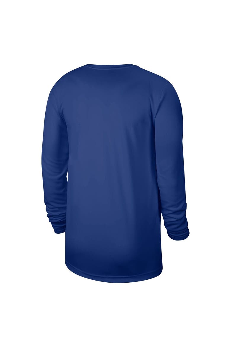 Men's Nike Royal Philadelphia 76ers 2025/26 On-Court Flare Dri-FIT Practice Long Sleeve Tri-Blend T-Shirt, Alternate, color, Royal