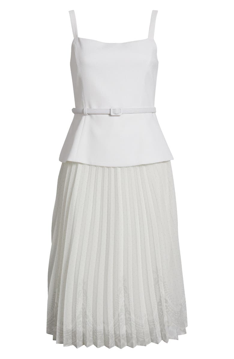 Julia Jordan Mix Media Sleeveless Midi Dress, Alternate, color, Ivory Multi