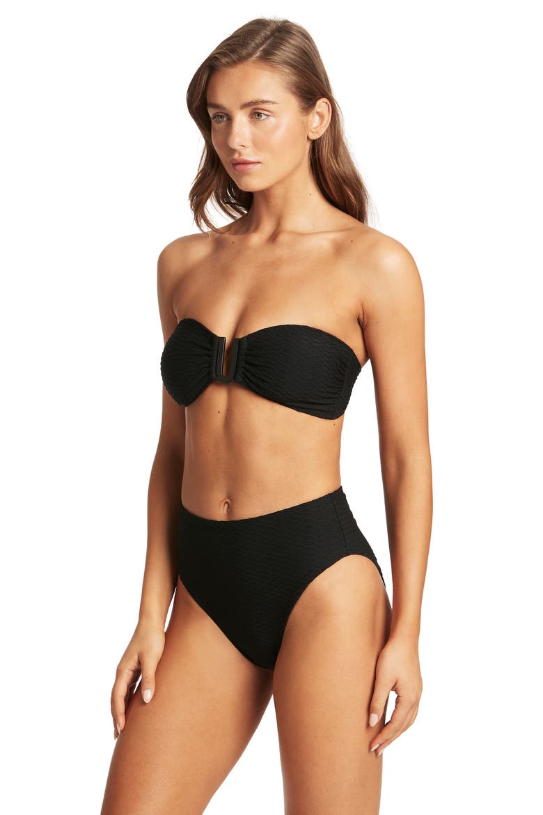 U-Bar Bikini Top, Alternate, color, BLACK