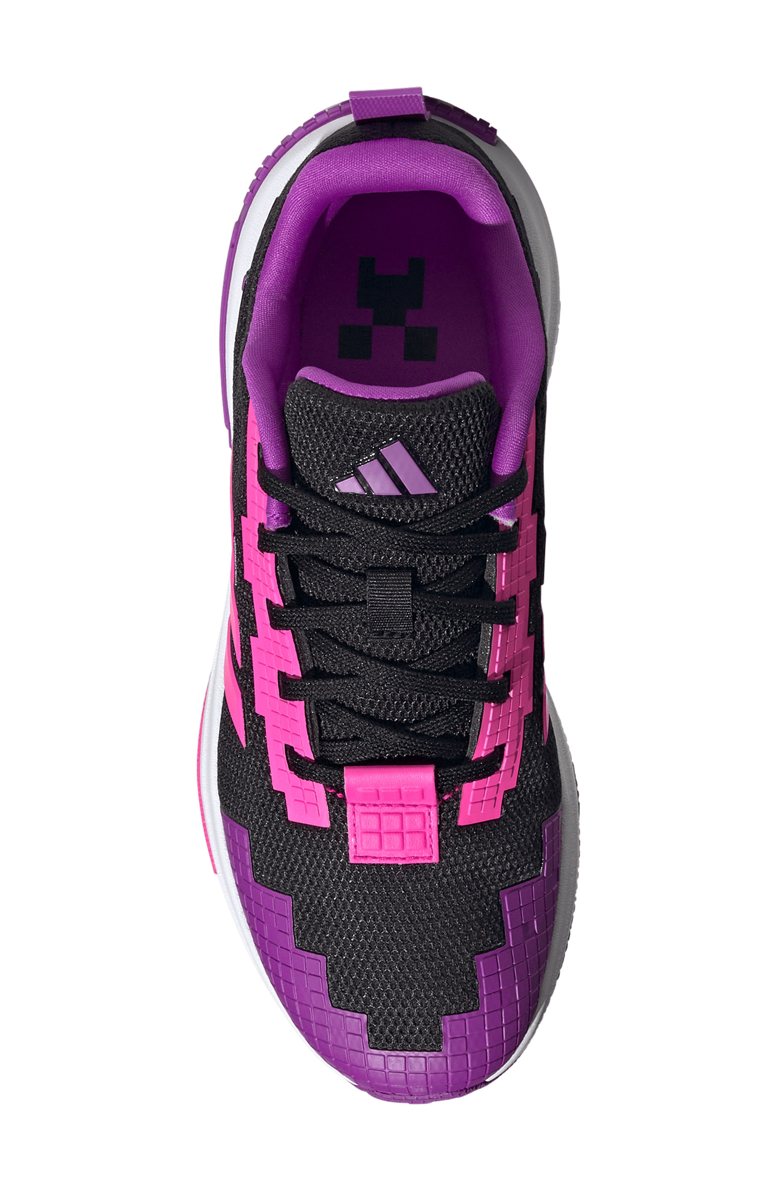 adidas x Minecraft<sup>®</sup> Kids' Pro Sneaker, Alternate, color, Core Black/ Pink/ Purple