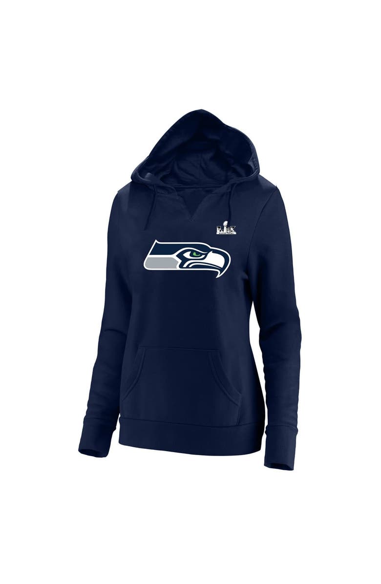FANATICS Women's Fanatics Jaxon Smith-Njigba College Navy Seattle Seahawks Super Bowl LX Champions Plus Size Name & Number Fleece Hoodie, Alternate, color, College Navy