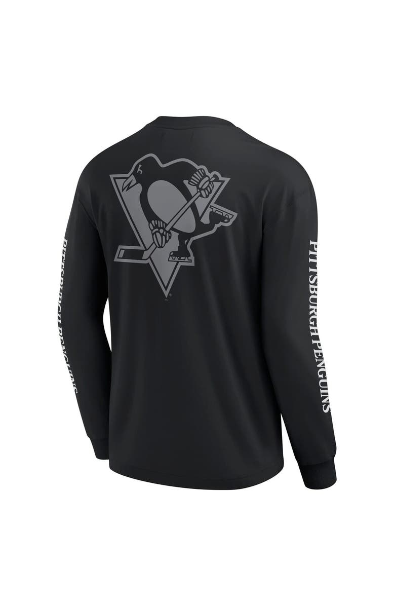 FANATICS Men's Fanatics Black Pittsburgh Penguins Elements Strive Long Sleeve T-Shirt, Alternate, color, Black