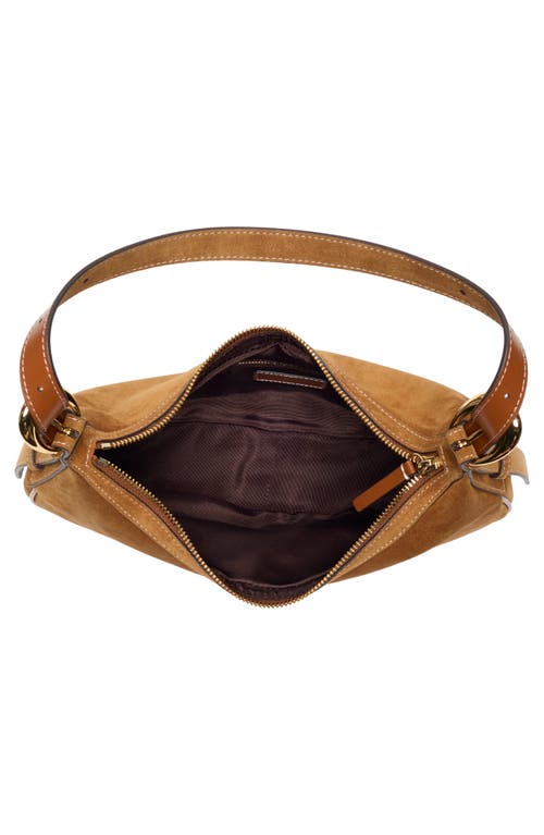 Staud Pine Suede Shoulder Bag In Brown