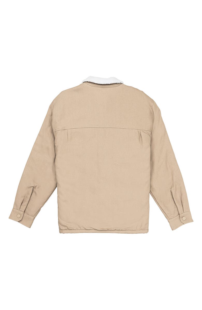 Hurley Industry Faux Shearling Lined Canvas Jacket, Alternate, color, Khaki
