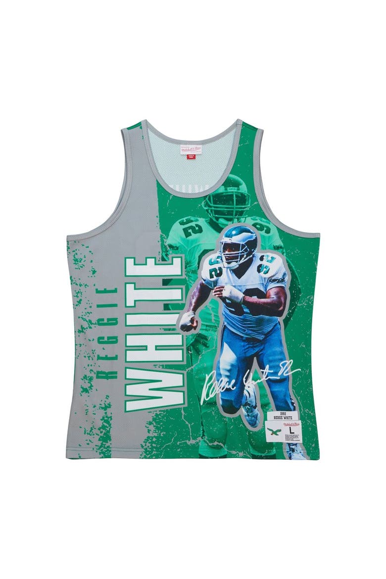 Men's Mitchell & Ness Reggie White Kelly Green Philadelphia Eagles 1992 Player Burst Tank Top, Alternate, color, Kelly Green
