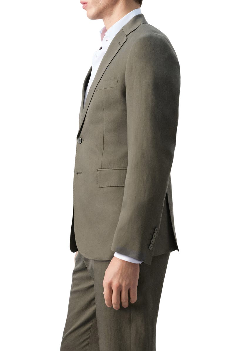 MANGO Amalfi Slim Fit Lyocell & Linen Blend Suit Jacket, Alternate, color, Khaki Green