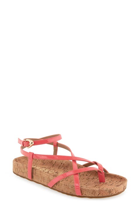 Leera Ankle Strap Flat Sandal (Women)