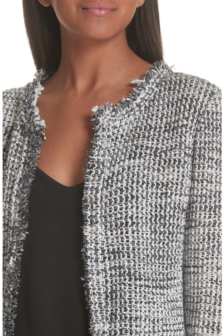Unplug Metallic Tweed Jacket, Alternate, color, GREY