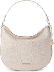Brahmin Small Kathleen Croc Embossed Leather Shoulder Bag