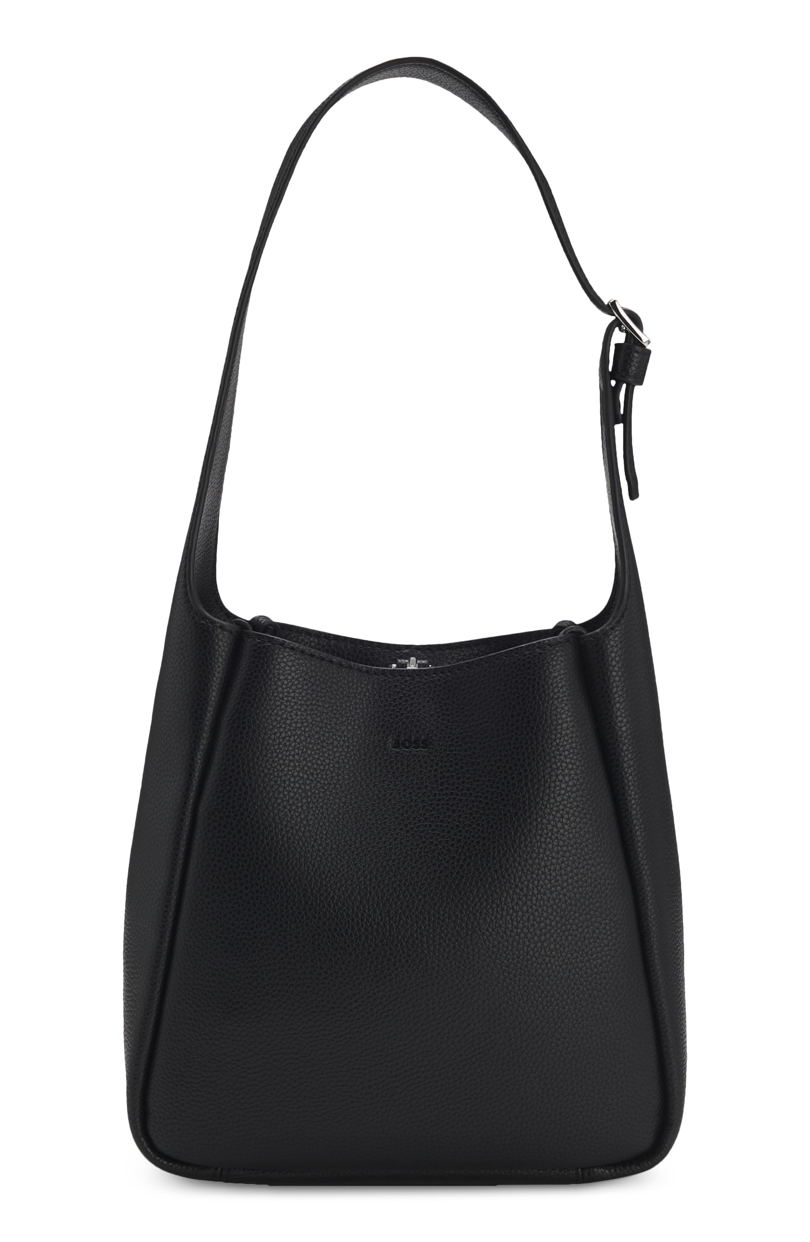 HUGO Anett Faux Leather Hobo Bag, Alternate, color, 