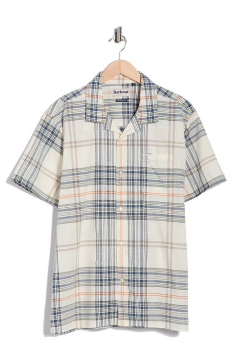 Berryfell Regular Fit Plaid Short Sleeve Button-Up Shirt