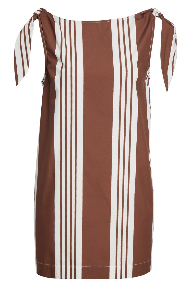Rosie Variegated Stripe Cotton Minidress, Alternate, color, CHOC STRIPE