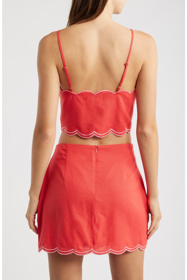 Muro Scallop Top, Alternate, color, CORAL