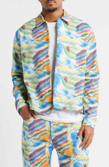 RIZORT Art Printed Button-Up Shirt Jacket