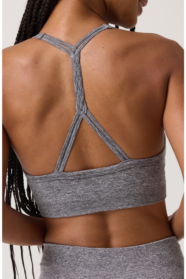 Cassidy Performance Bra Top, Alternate, color, CHARCOAL HEATHER GREY