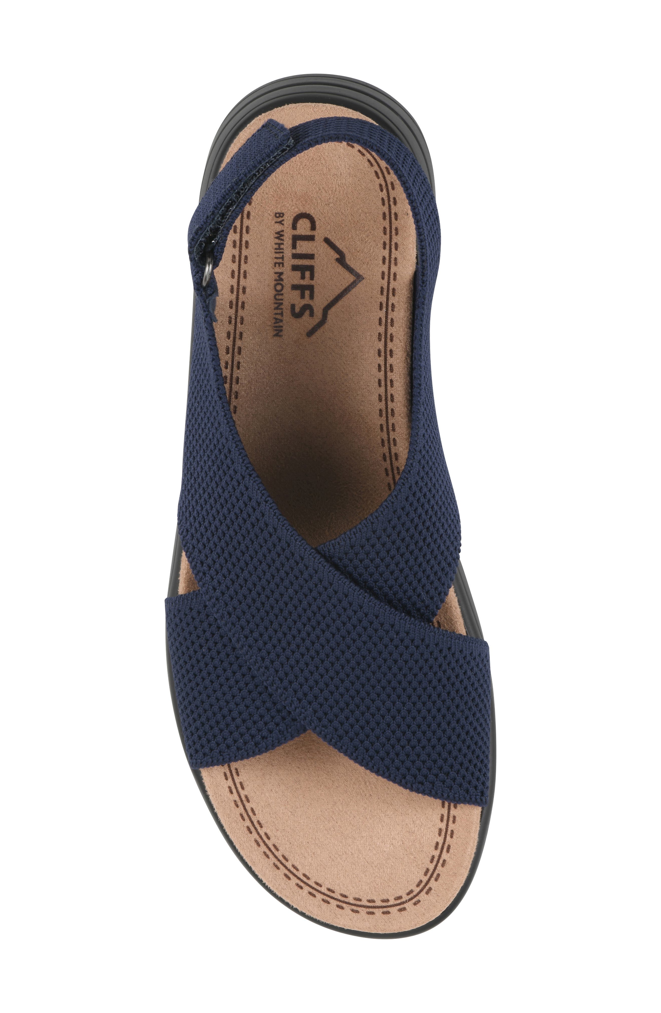 Harleen Flatform Slingback Sandal, Alternate, color, NAVY/ FABRIC