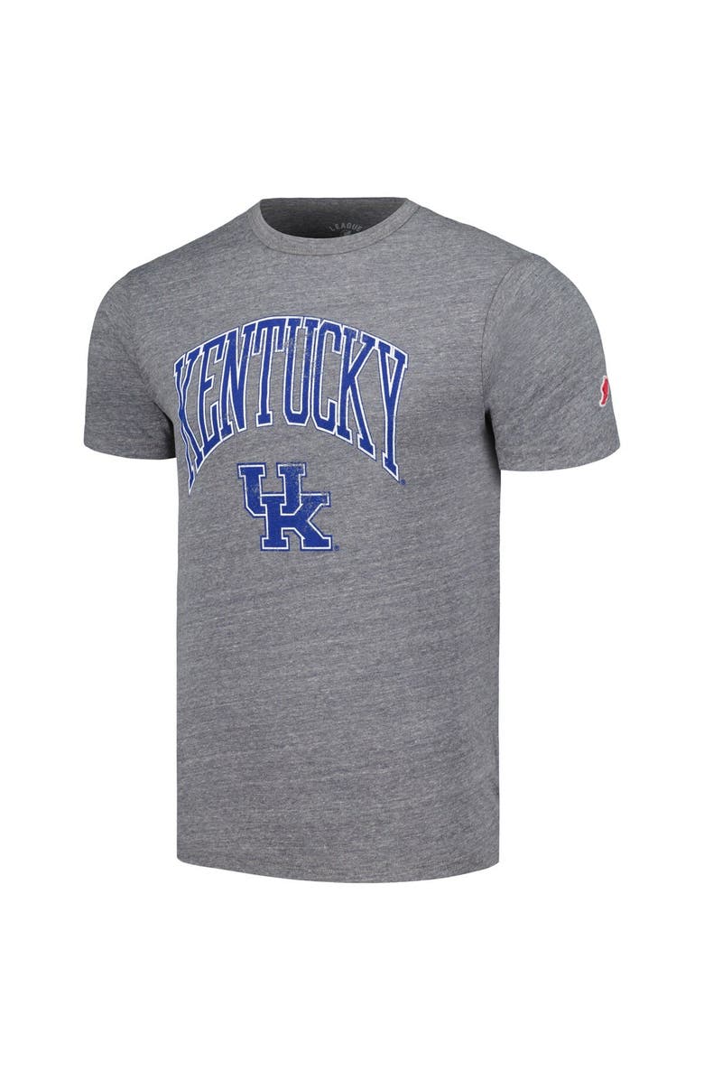LEAGUE COLLEGIATE WEAR Men's League Collegiate Wear Heather Gray Kentucky Wildcats Tall Arch Victory Falls Tri-Blend T-Shirt, Alternate, color, Heather Gray