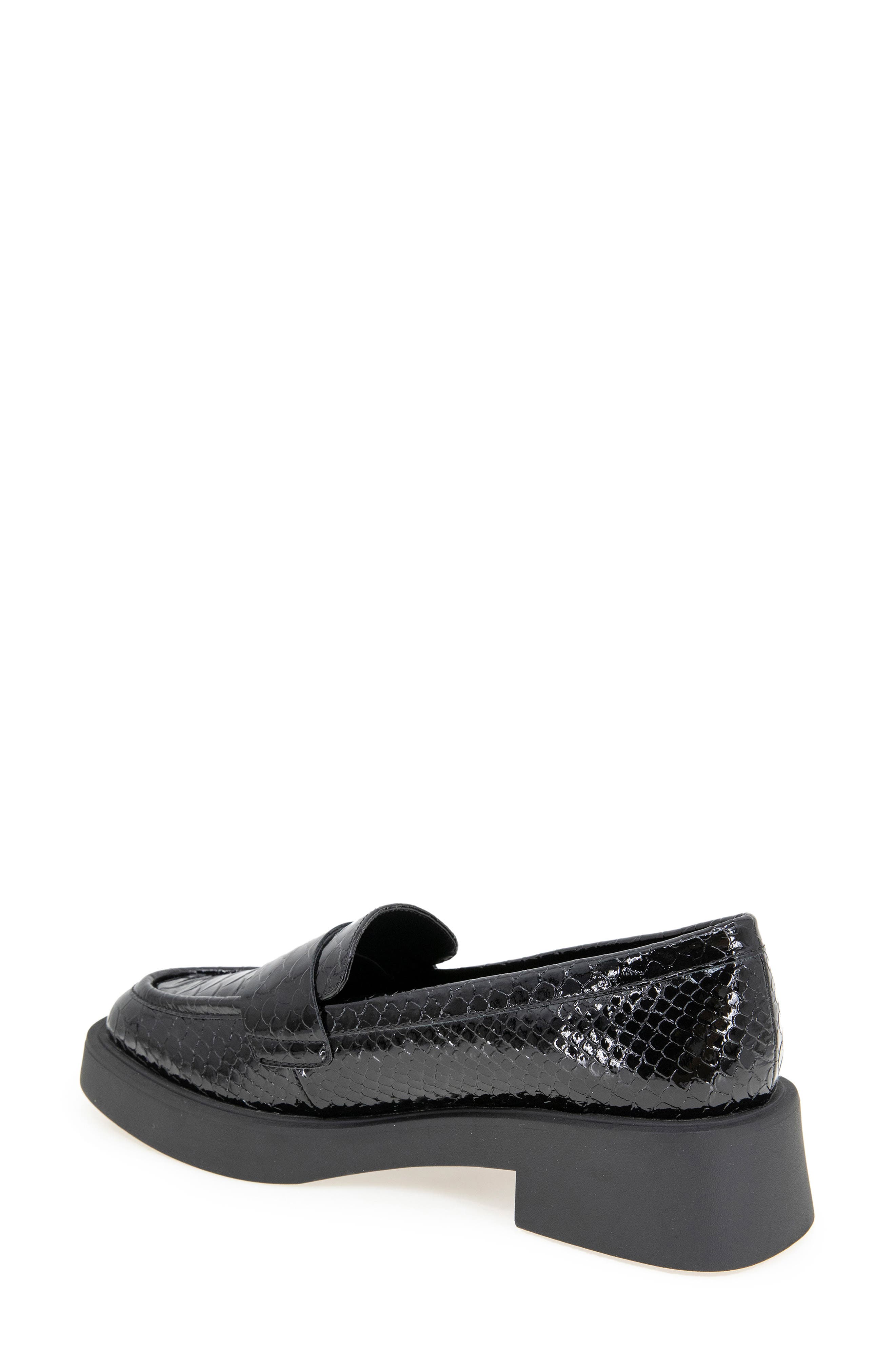 Reaction Kenneth Cole Surry Snakeskin Embossed Loafer, Alternate, color, Black Snake