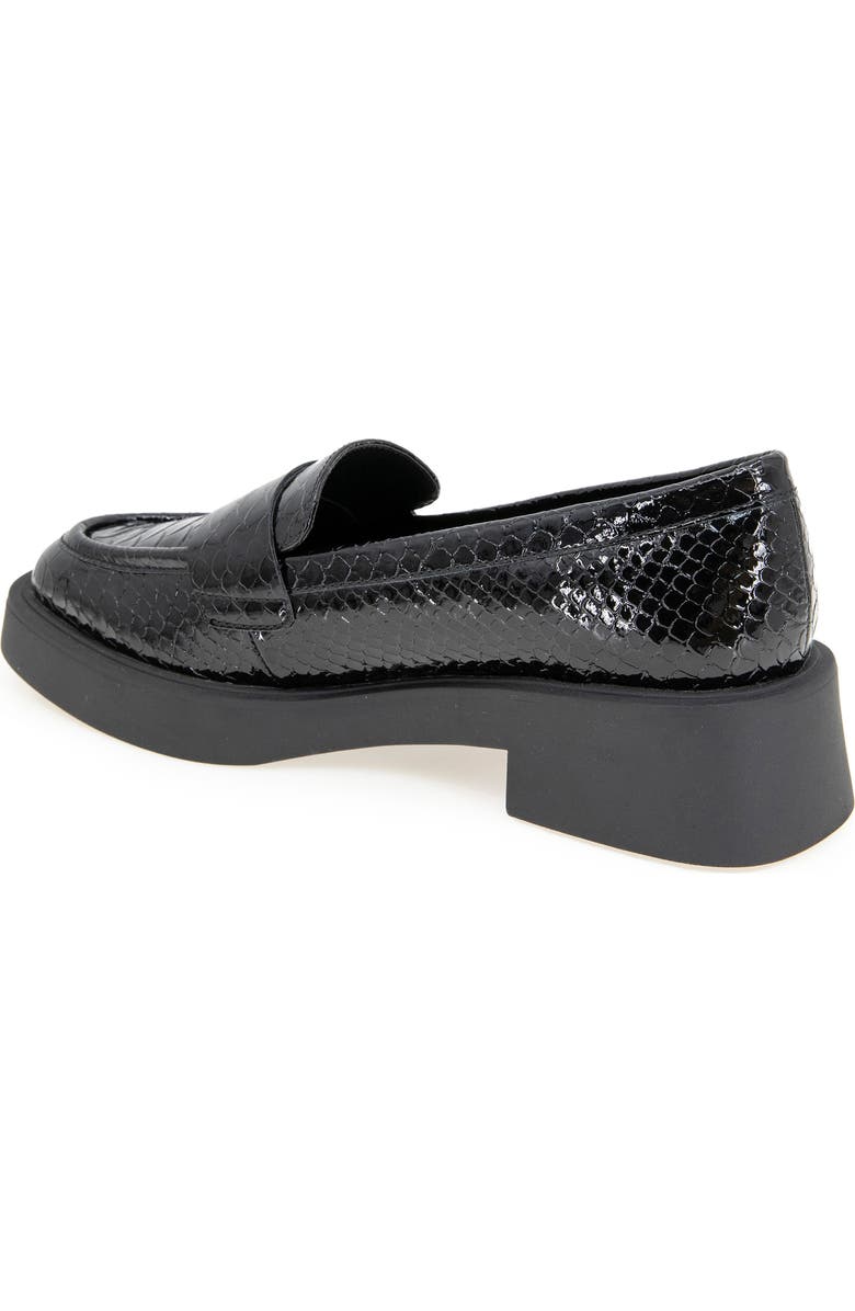 Reaction Kenneth Cole Surry Snakeskin Embossed Loafer, Alternate, color, Black Snake