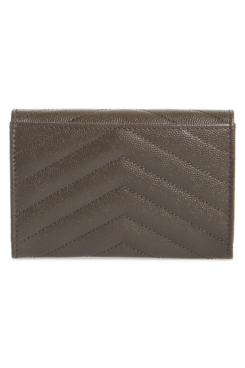 Small Monogram Leather Envelope Wallet, Alternate, color, PEBBLE