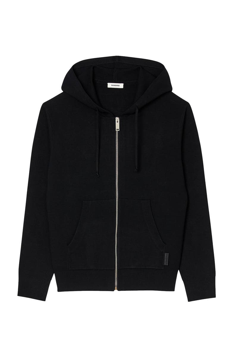 SANDRO Oversized sweatshirt, Alternate, color, Black
