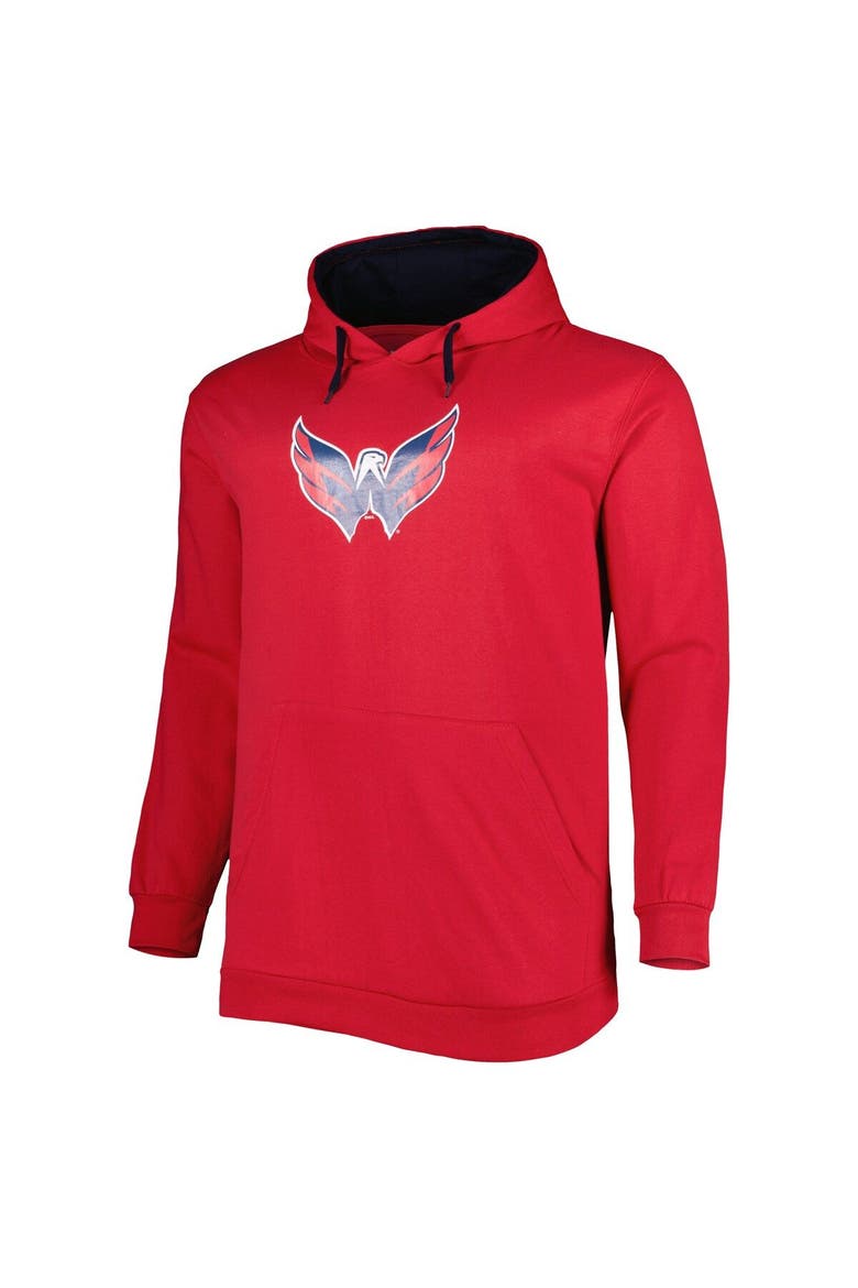 Men's Red Washington Capitals Big & Tall Fleece Pullover Hoodie, Alternate, color, Red