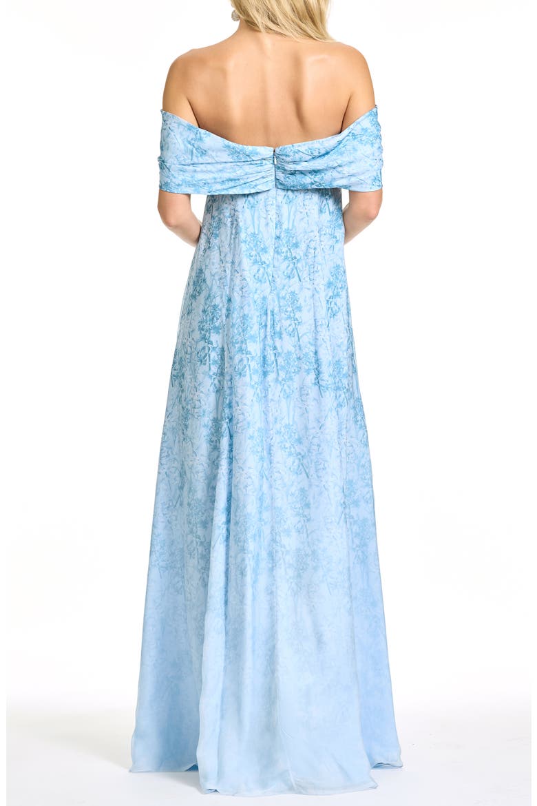 Kennedy Floral Print Off the Shoulder Gown, Alternate, color, CEYLON BOUQUET