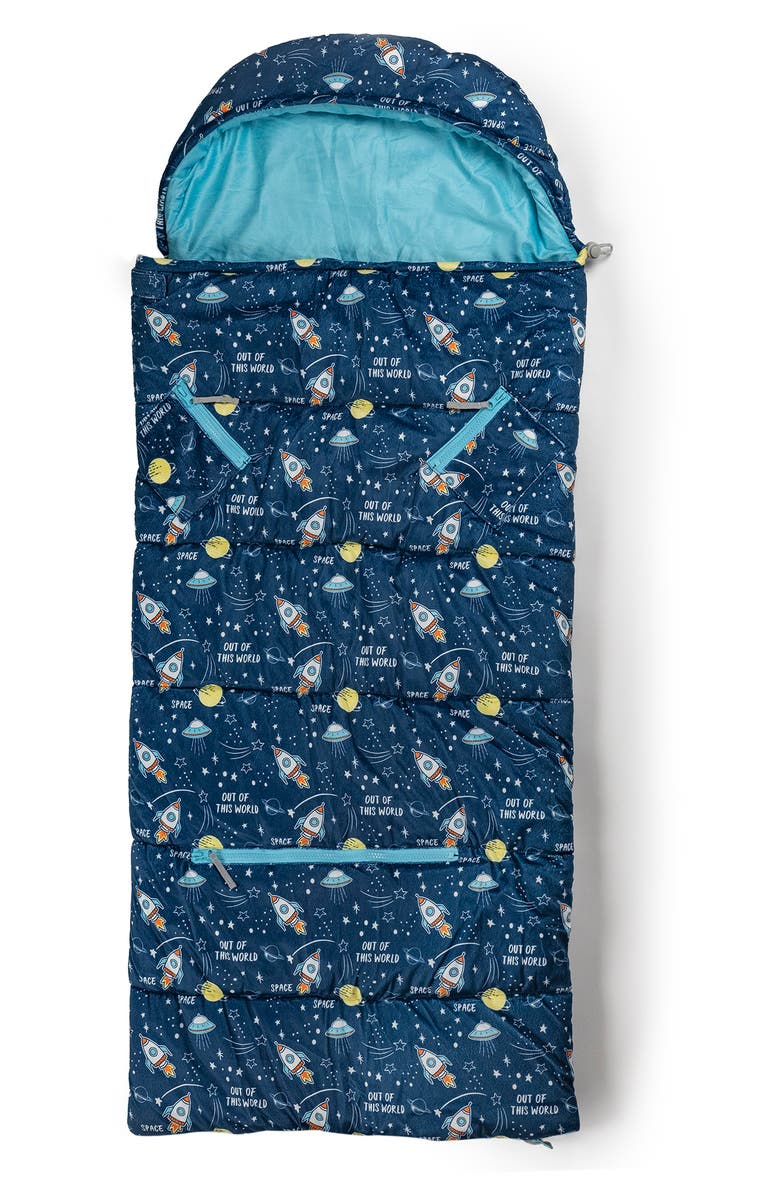 mimish Kids' Sleep-n-Pack Space Print Sleeping Bag Backpack, Alternate, color, Space Multi-Print