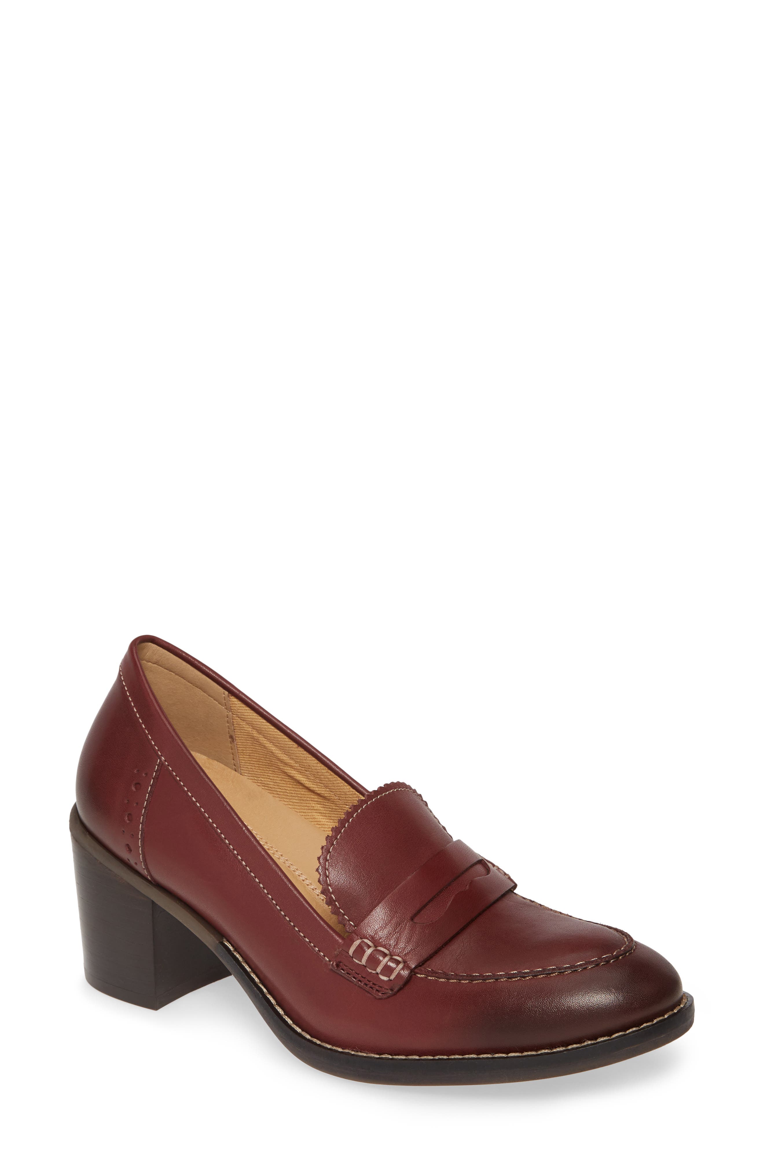 Hannah Penny Pump, Main, color, CORDOVAN LEATHER