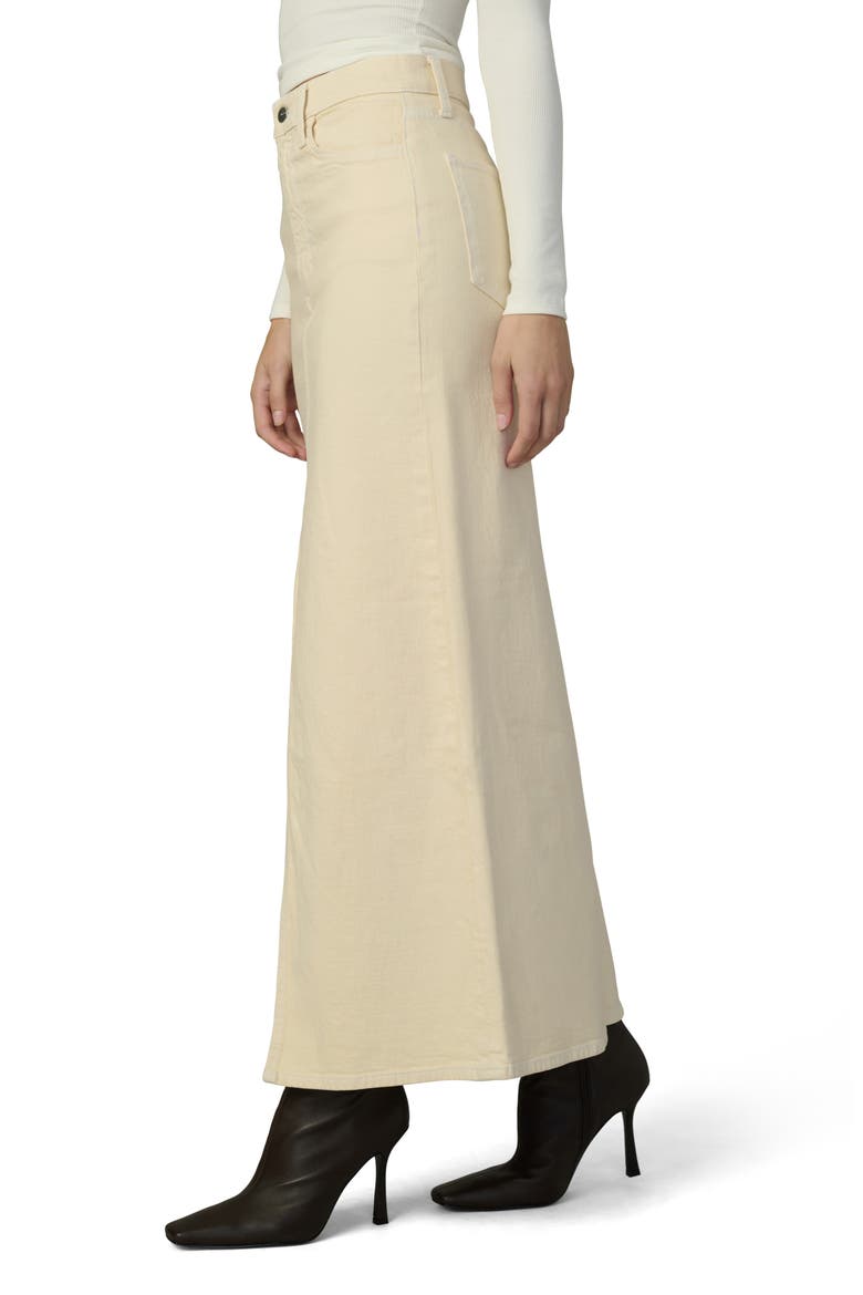 The Martine Denim Maxi Skirt, Alternate, color, CREME BRULEE