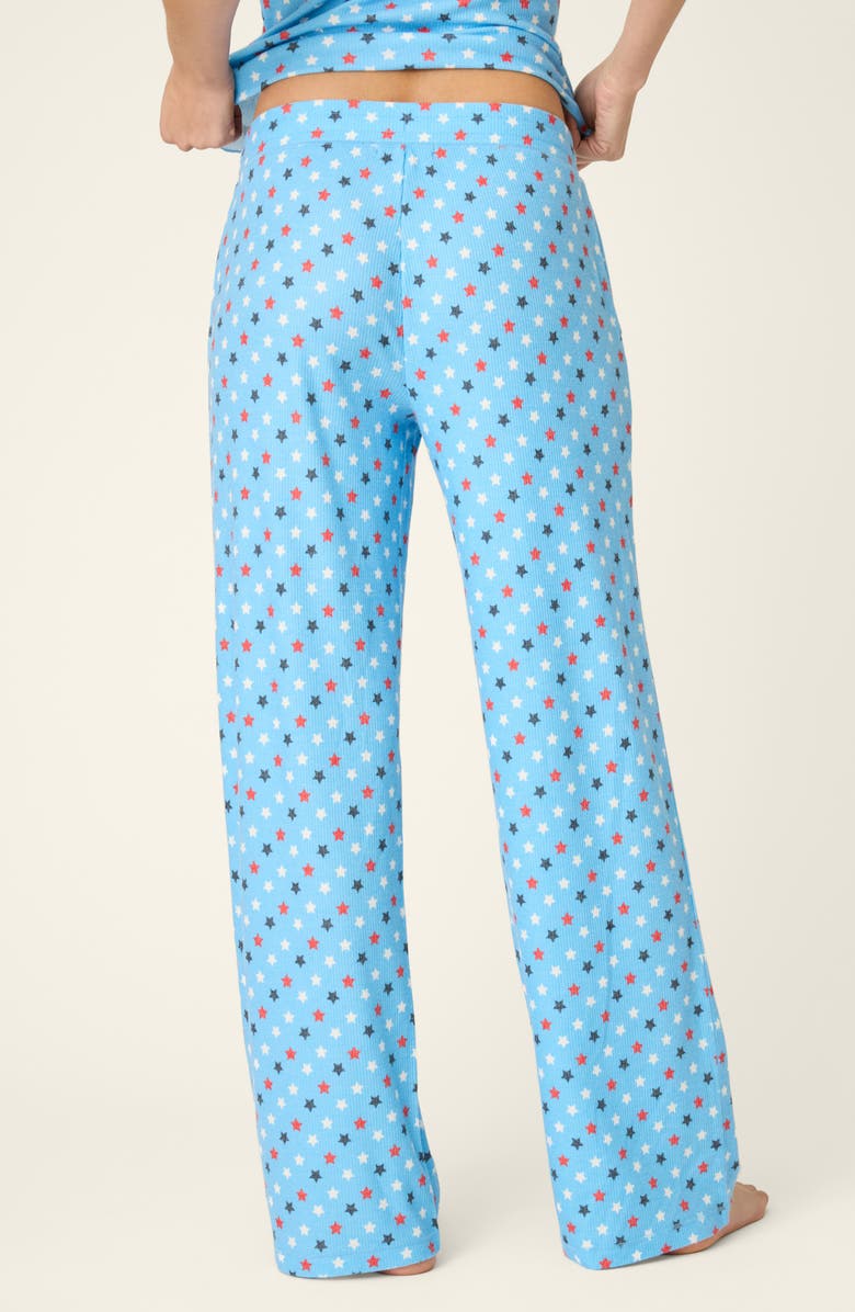 PJ Salvage Star Spangled Jersey Pajama Pants, Alternate, color, 