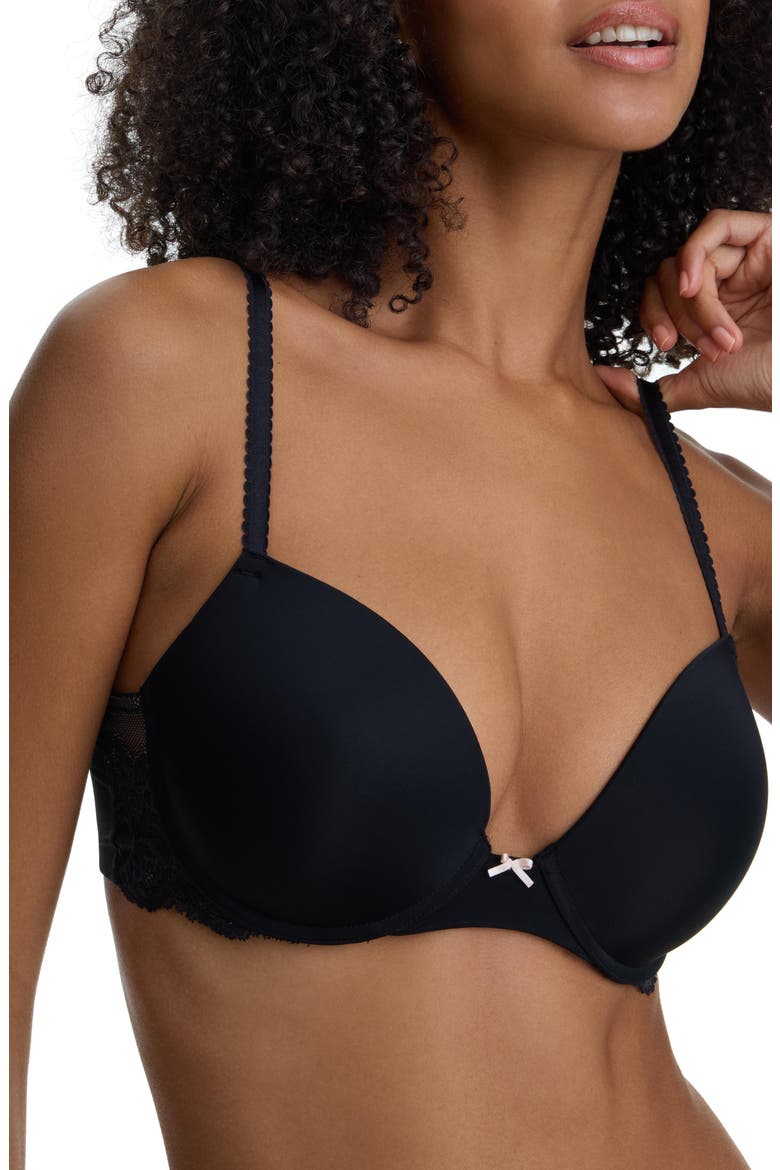 Captivate Full Coverage T-Shirt Bra, Alternate, color, Black