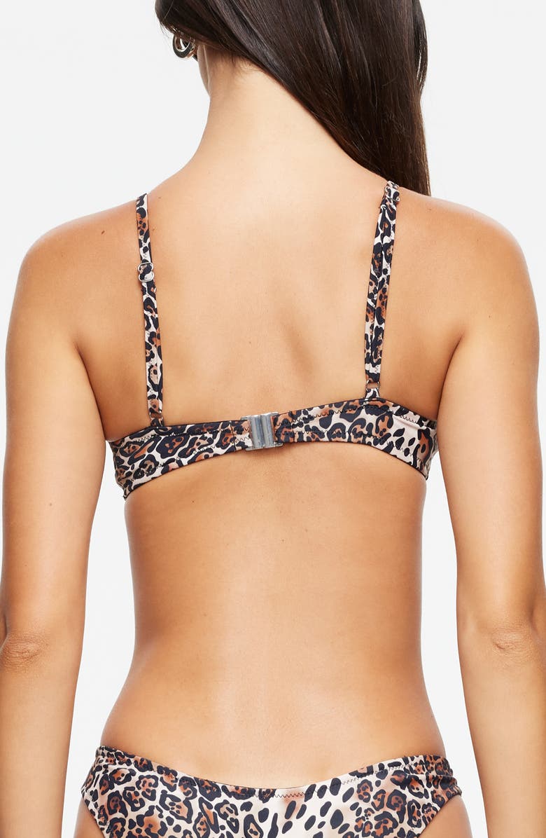 LIONESS Muse Leopard Print Bikini Top, Alternate, color, Leopard
