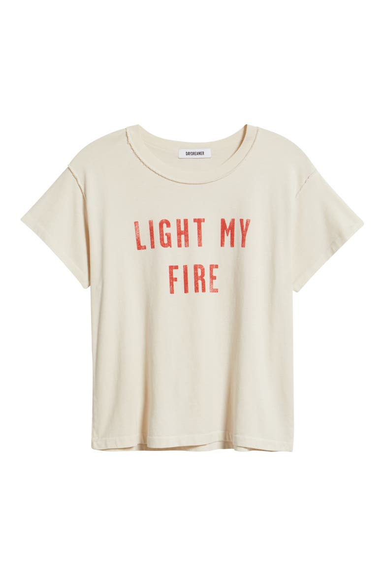 The Doors Light My Fire Cotton Graphic T-Shirt, Alternate, color, DIRTY WHITE
