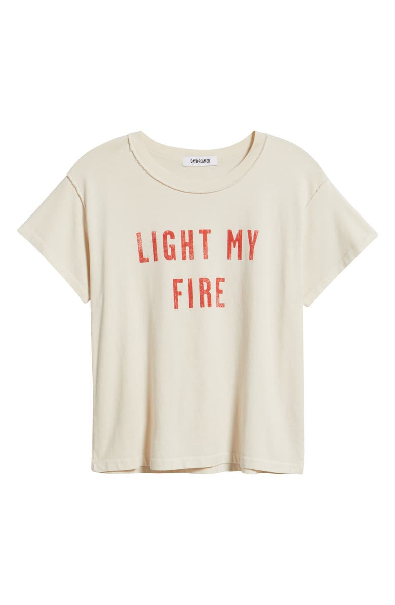 Daydreamer The Doors Light My Fire Cotton Graphic T-Shirt, Alternate, color, Dirty White